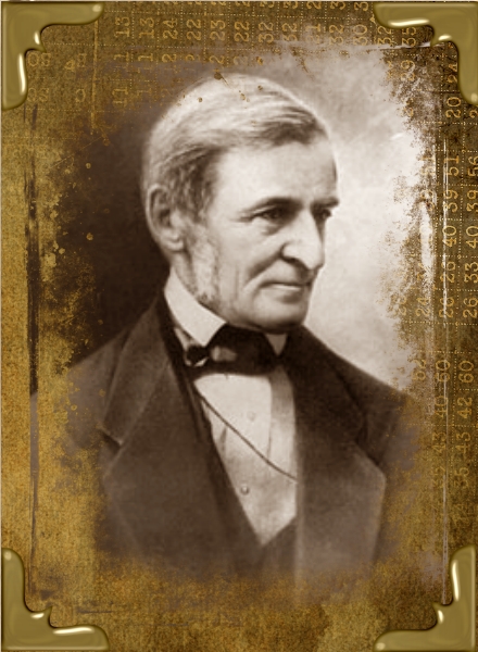 Antique style portrait of Ralph Walso Emerson
